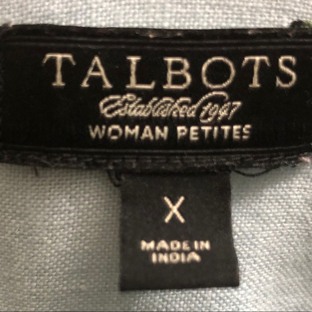 ⚡️5/$15⚡️Talbots | Lt. Blue Linen Blouse - Picture 3 of 8